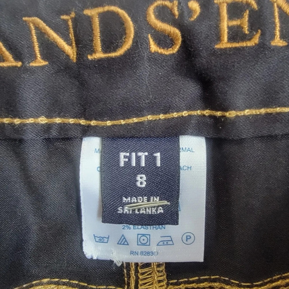 NWOT Lands End Sateen Hollywood Flare Jeans Fit 1 Size 8 - Picture 5 of 12